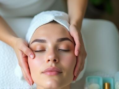Soin du visage par une esthéticienne à Éclat Spa